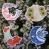 Stickers Lune et Fleur