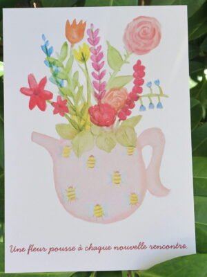 Print - Théière à fleurs